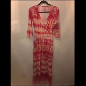 Pink Tie Dye maxi dress